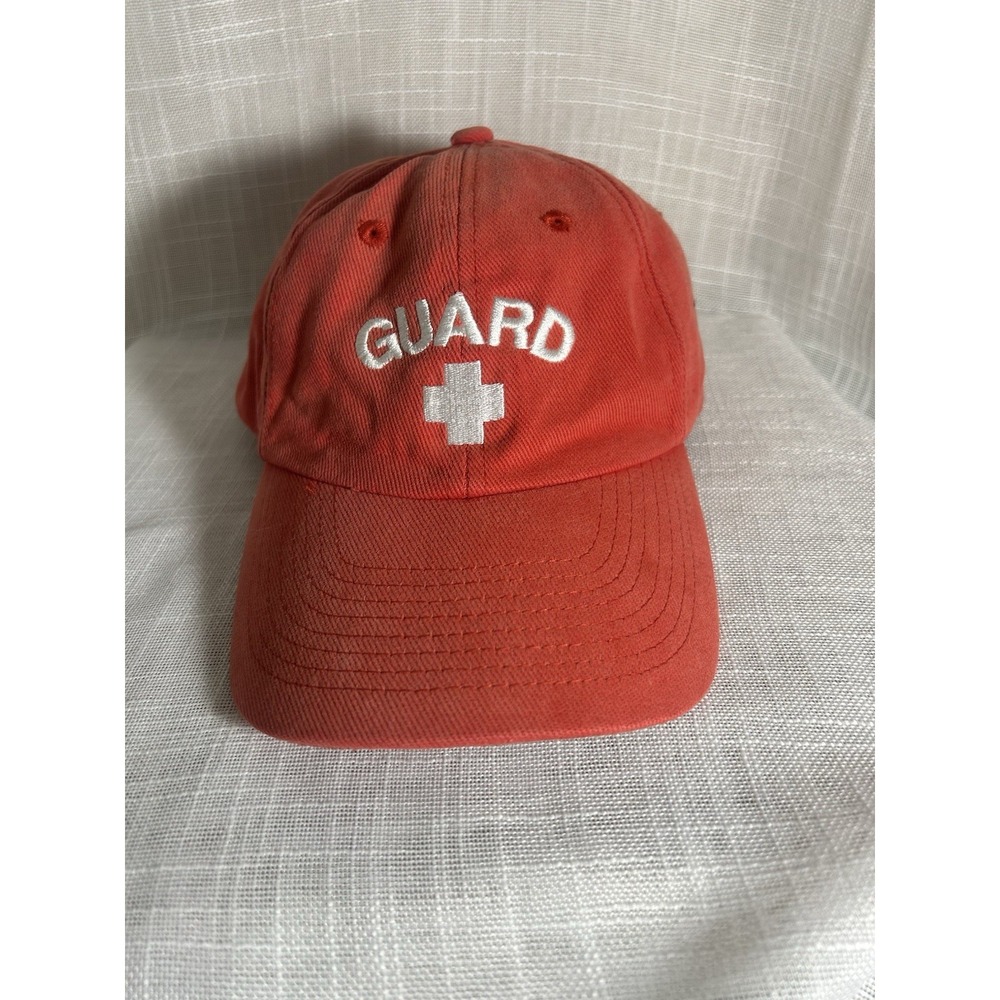 LIFEGUARD - Red - One Size Adjustable Strapback Baseball Cap Hat!
